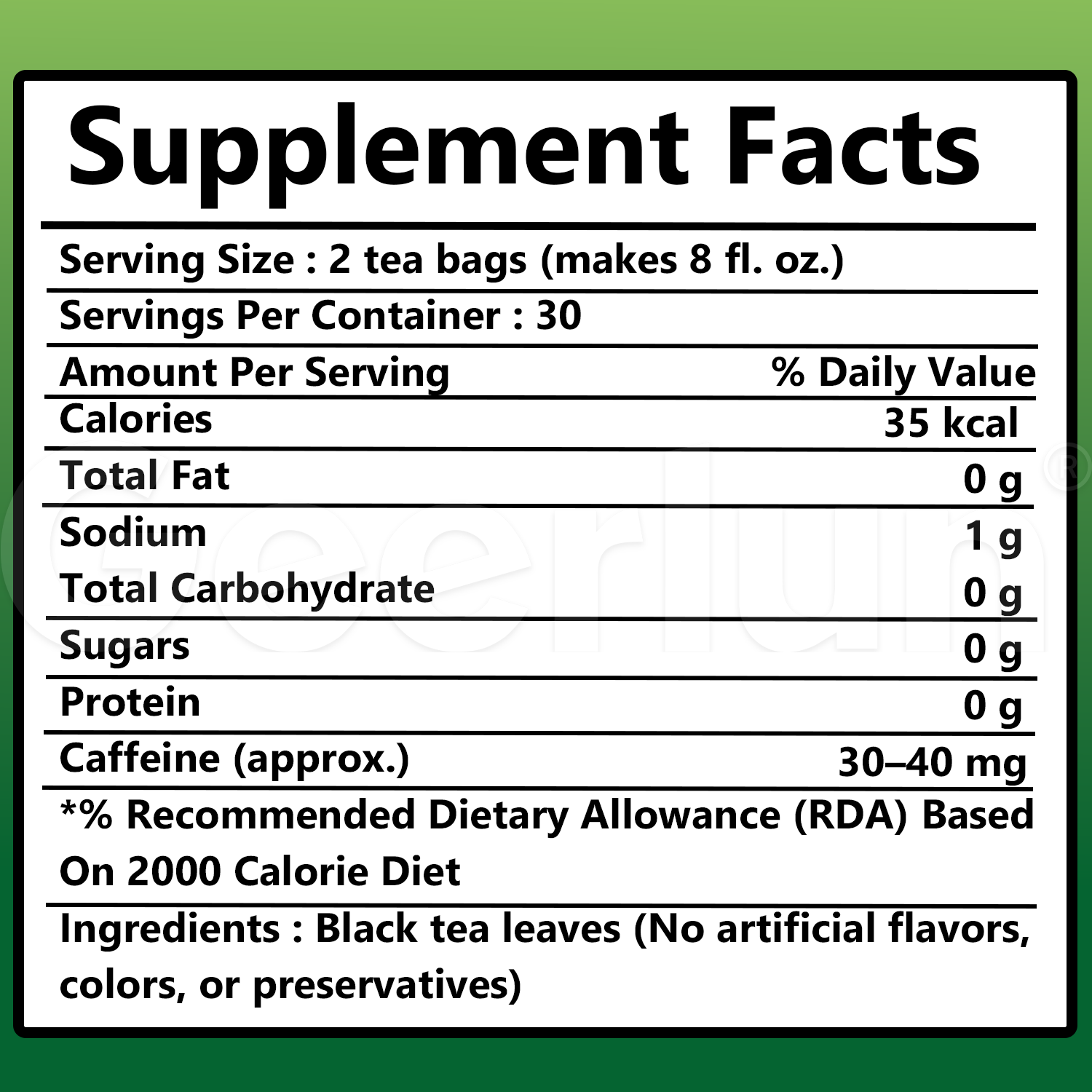 OEM supply natural caffeine wellness tea