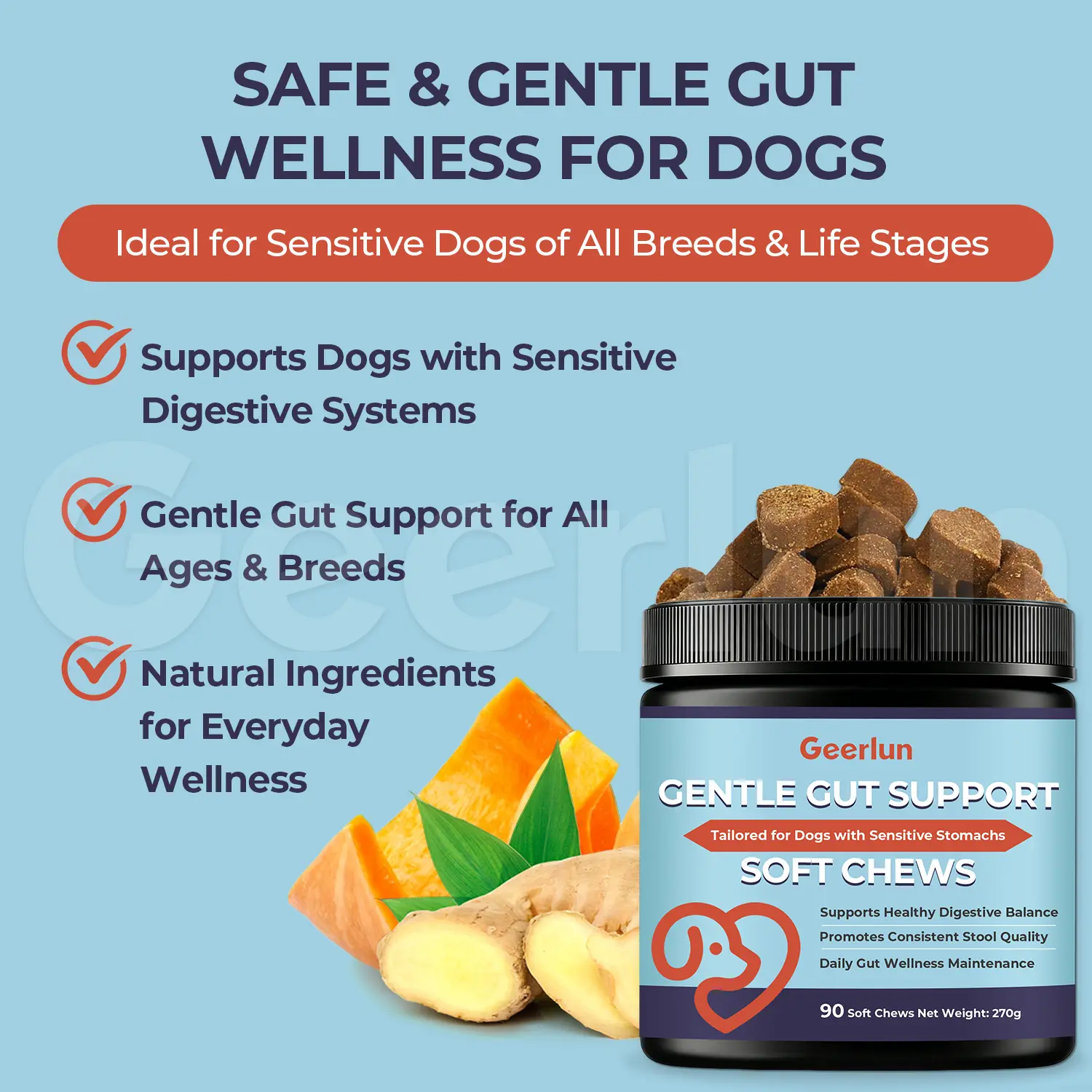 Wholesale Sensitive Dog Gut Chews