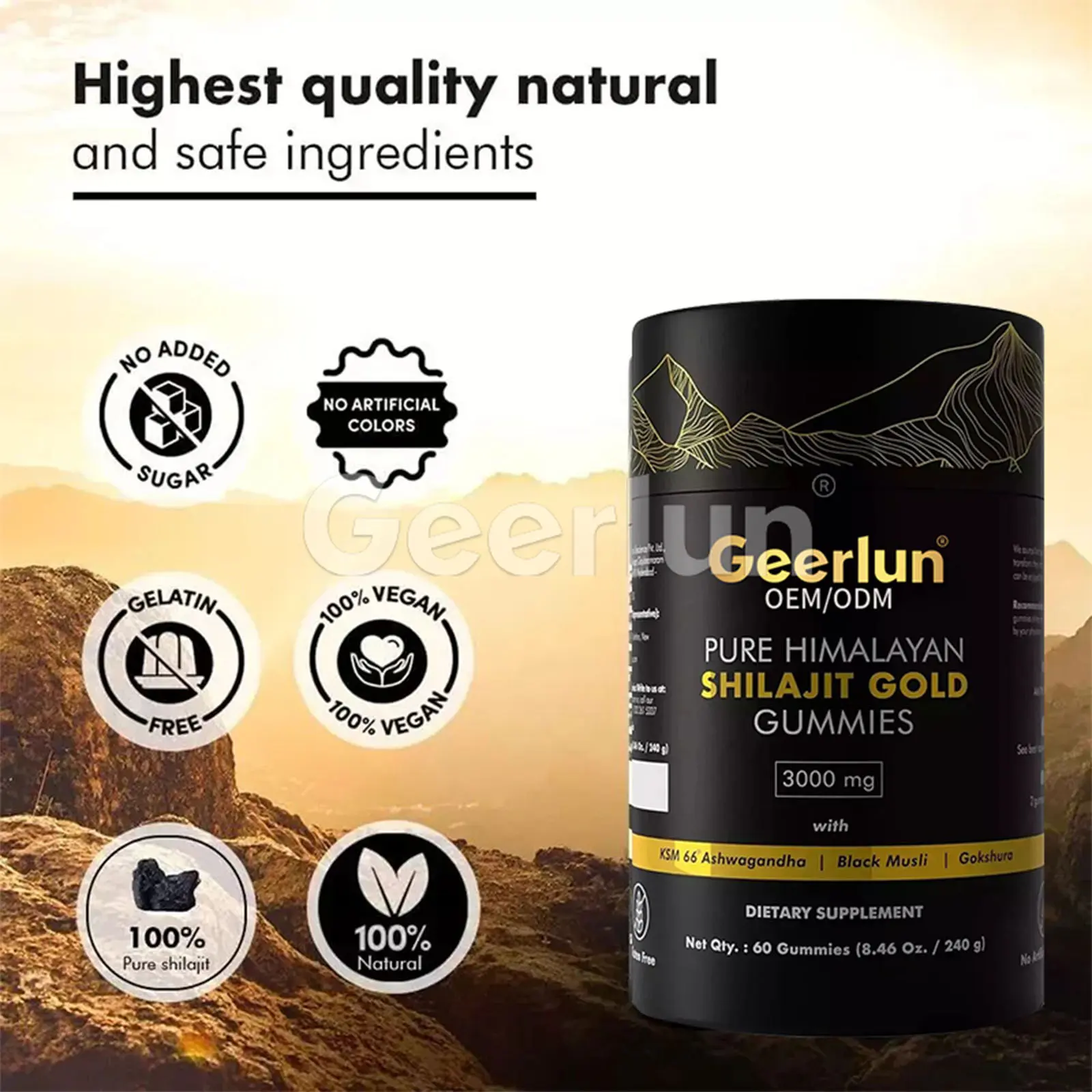 Custom Private Label Gold Shilajit gummies (1)