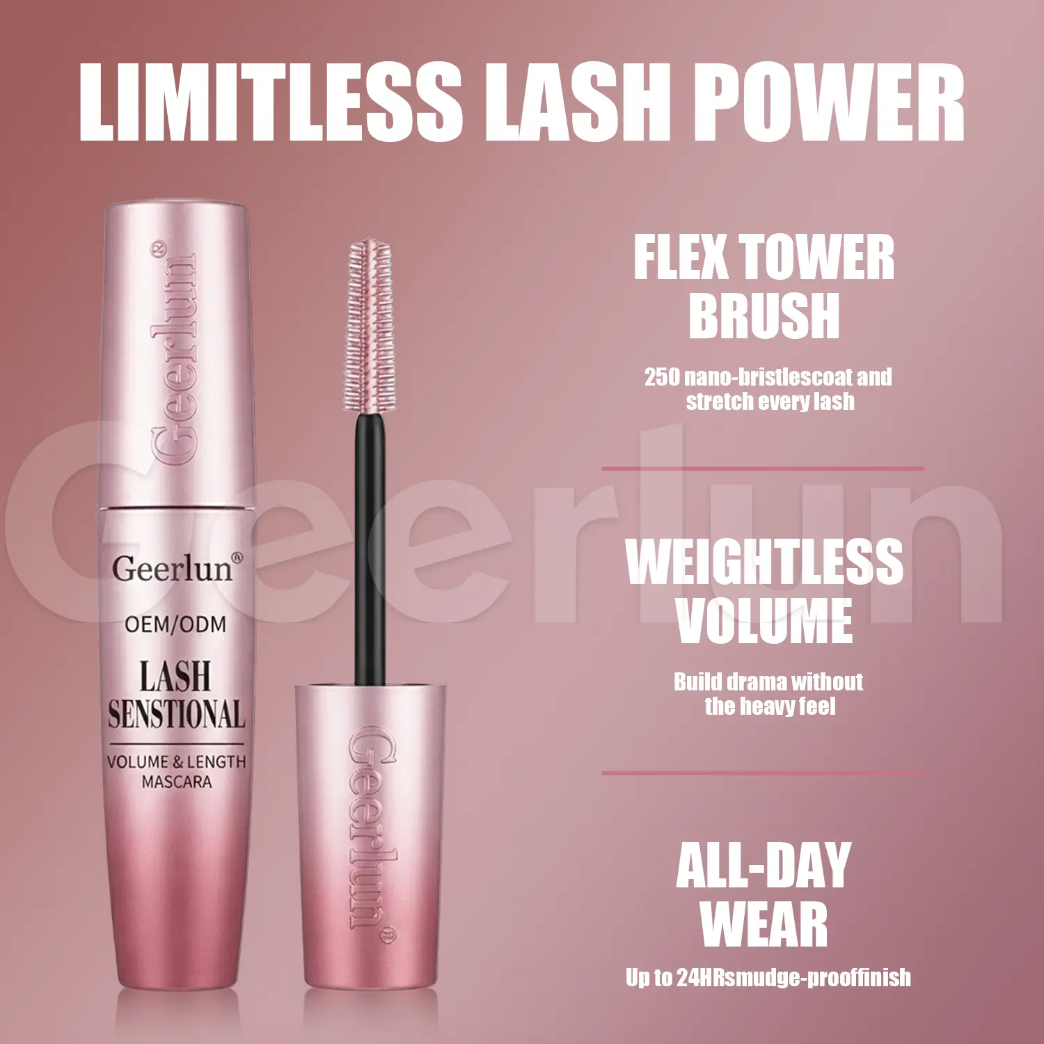 Custom Brand Nano-Bristle Lengthening Mascara