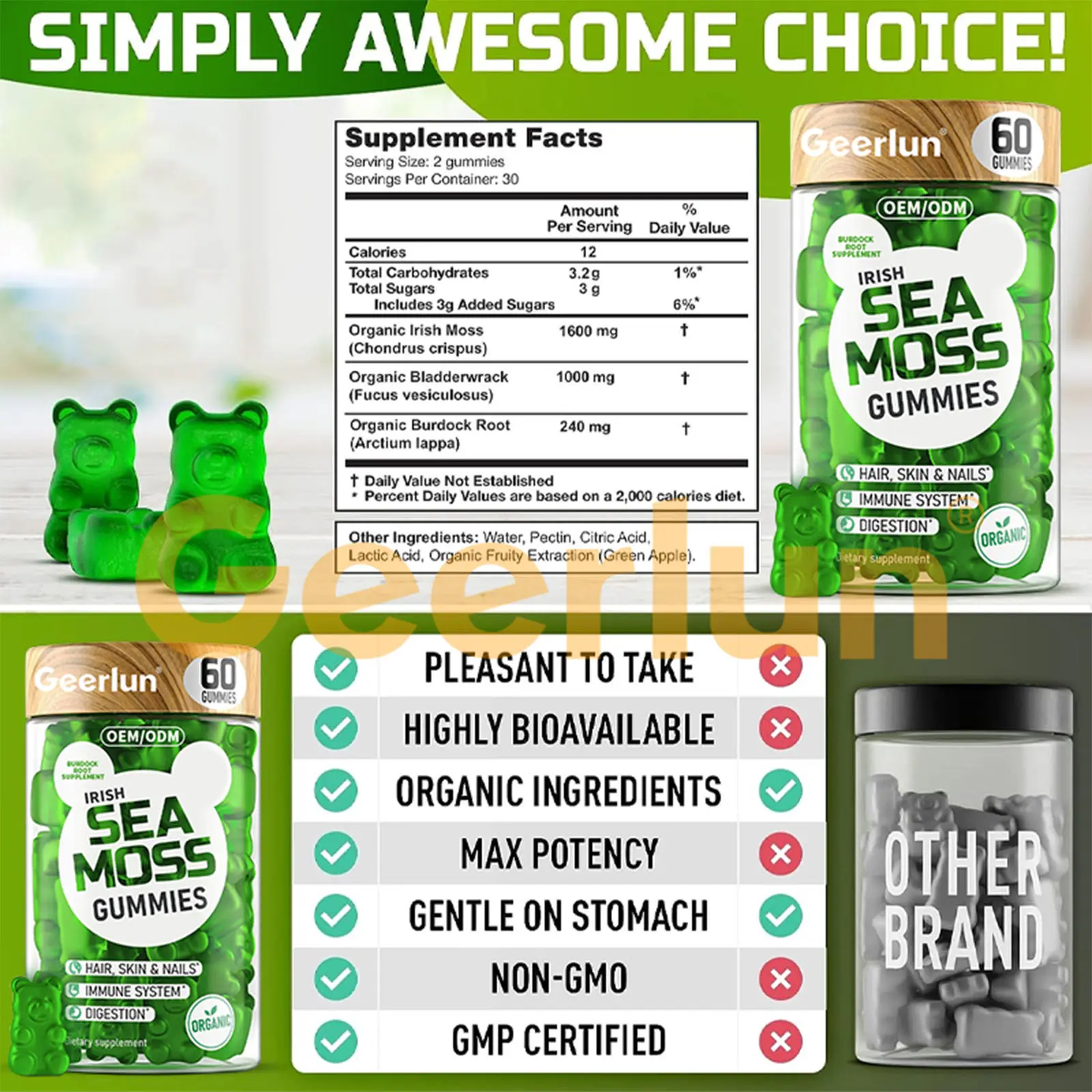 Irish sea moss gummies support immune & skincare (3) 拷贝