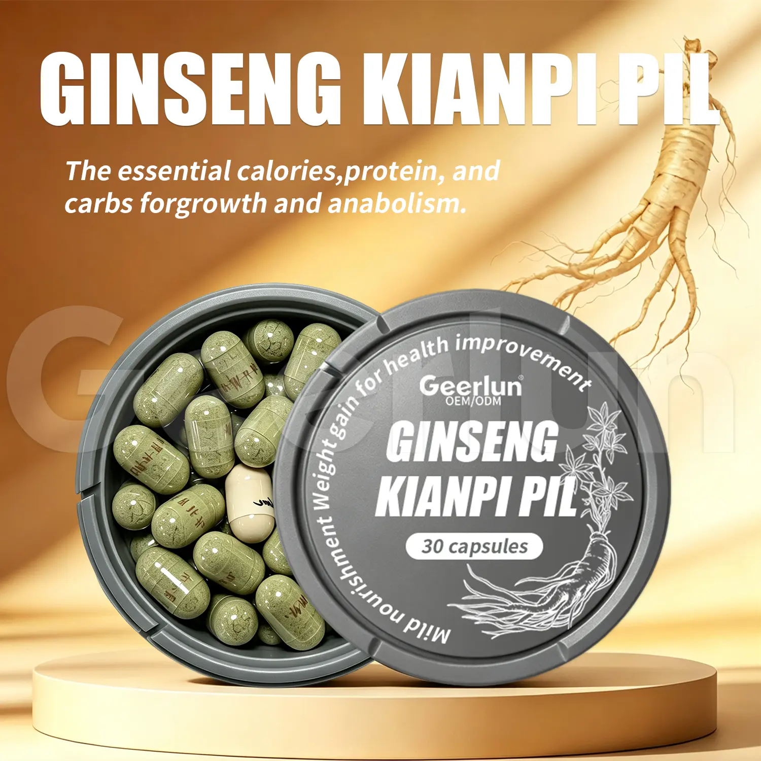 bulk ginseng muscle strength capsules