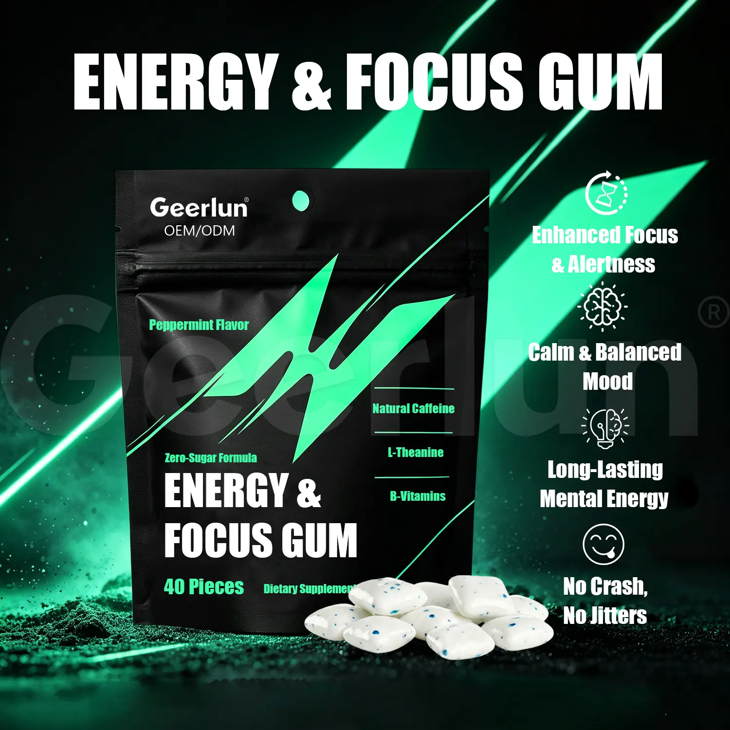 Private Label Zero‑Sugar Focus Gum