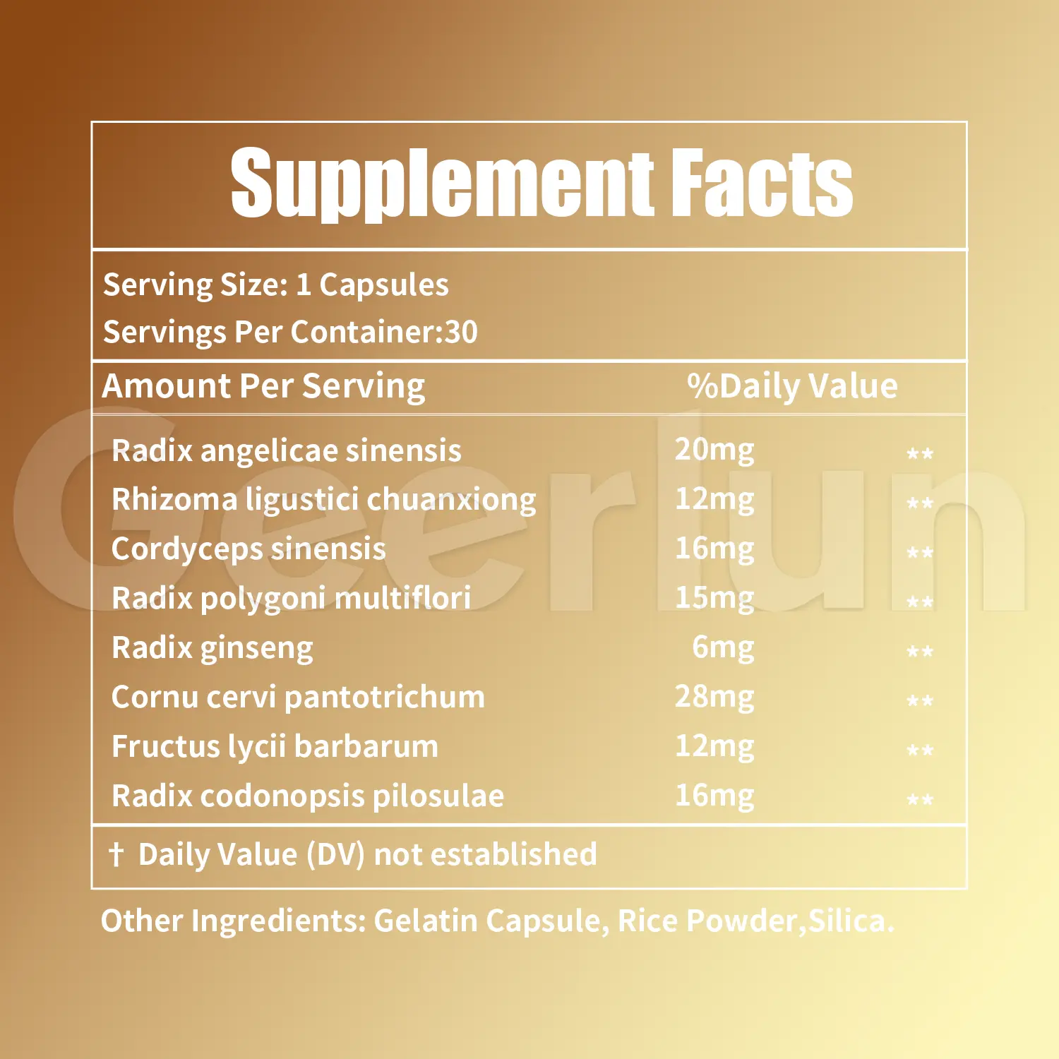 custom herb ginseng capsules supplier
