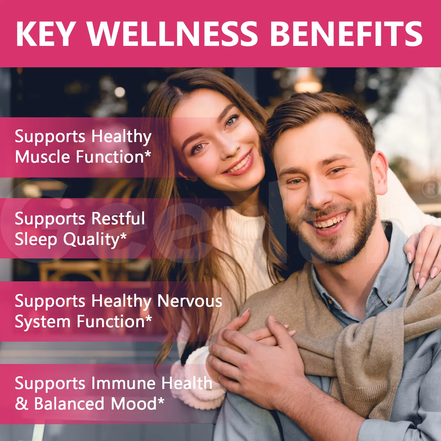 Young couple embracing outdoors, warm lifestyle setting, ashwagandha gummies wellness benefits muscle function support, sleep quality, nervous system health, immune and mood support..png
