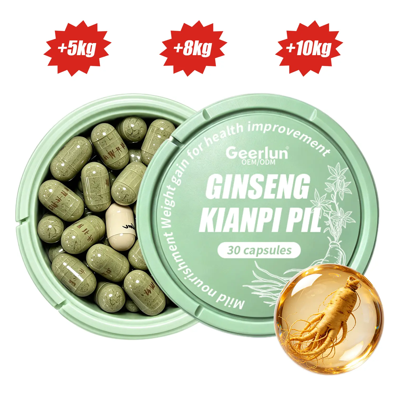 wholesale weight gain ginseng capsules bulk