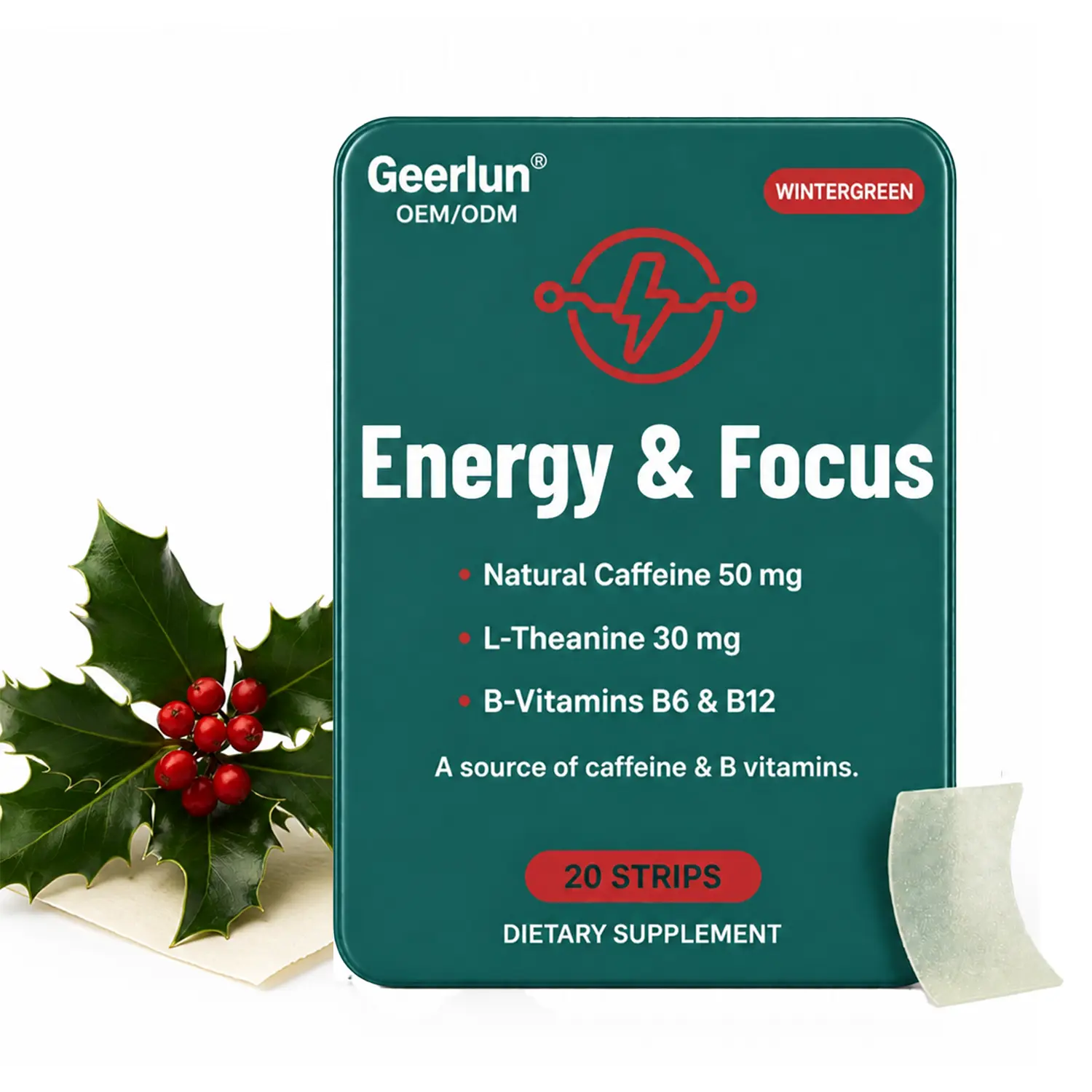 oem natural caffeine oral thin film