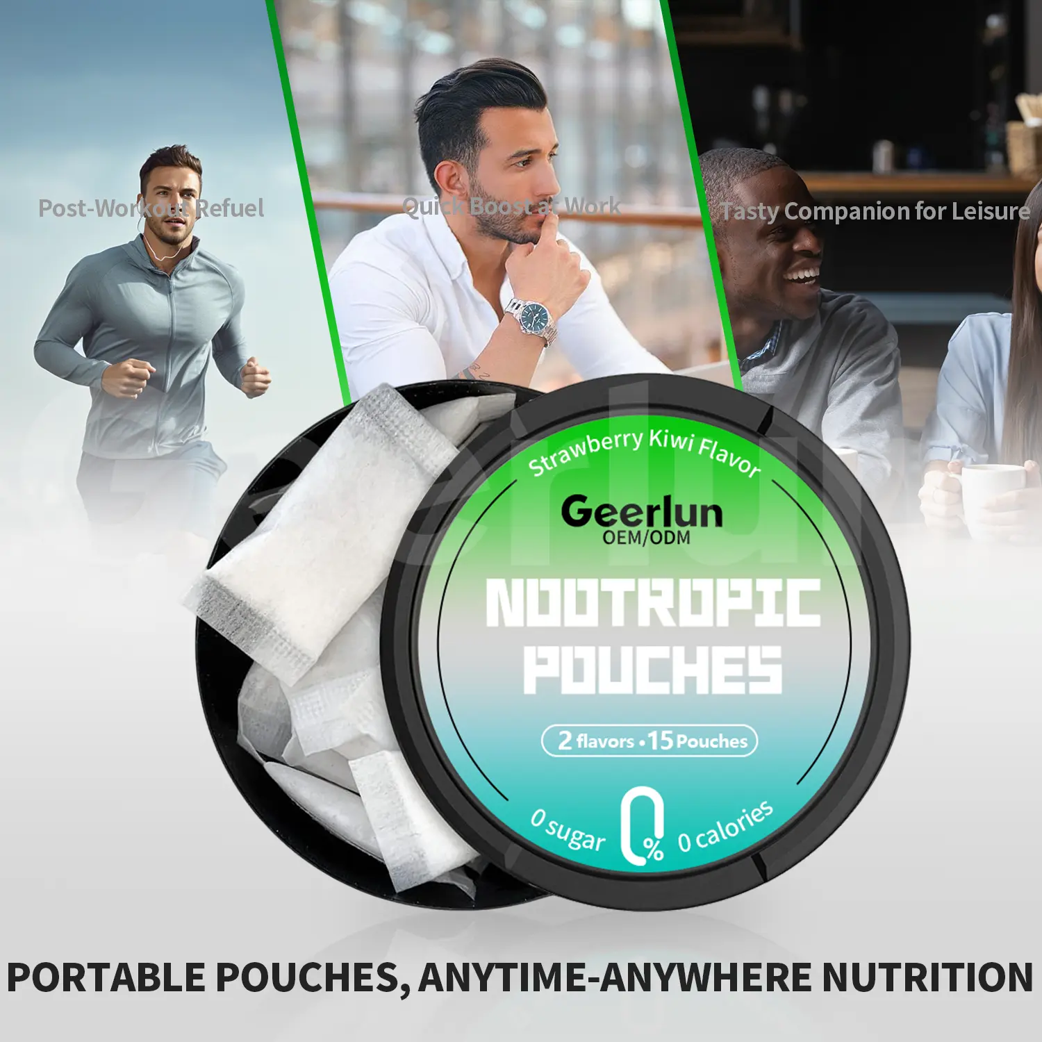 custom label nootropic energy pouches