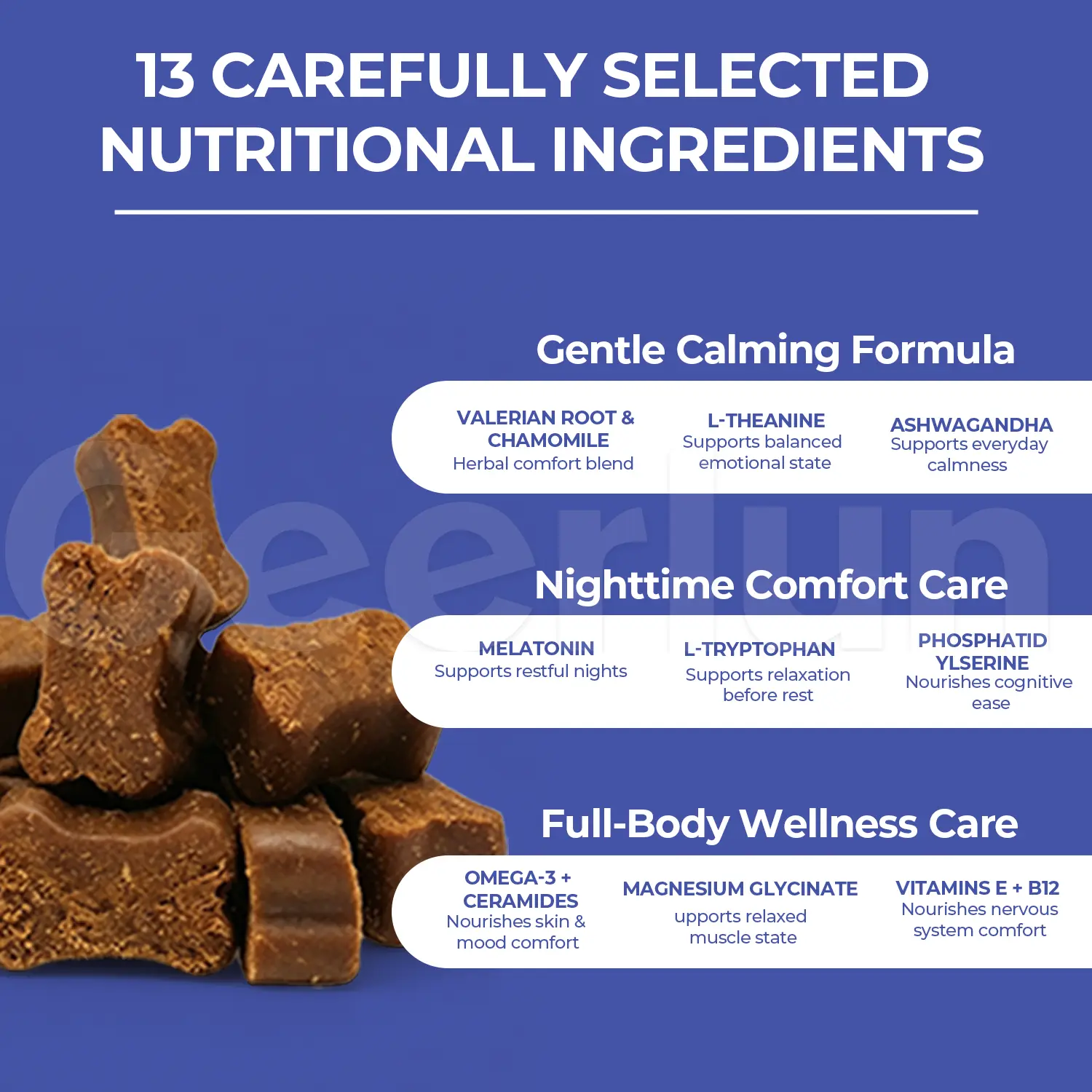 Wholesale Dog Nighttime Calming Soft Chews