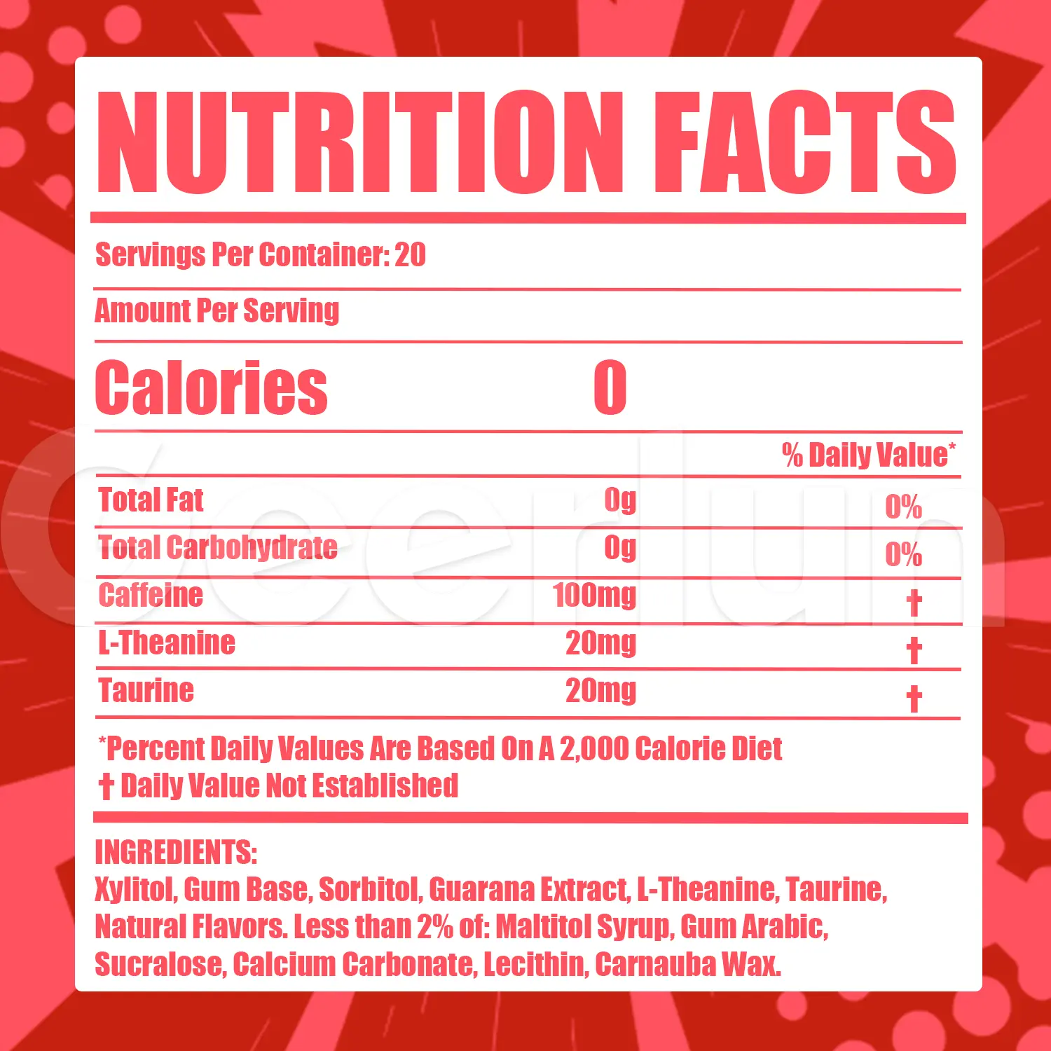 Private Label Focus Chewing Gum